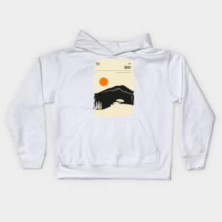 Sicily Italy Vintage Minimal Retro Travel Poster Kids Hoodie